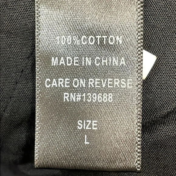 NWT Capsule from Stitch Fix Elastic Band Waist Woven Cotton Pull On Pant Black L - Picture 12 of 16